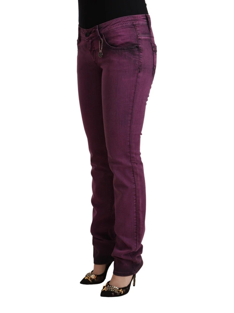 Purple Cotton Stretch Slim Fit Denim Jeans alternative