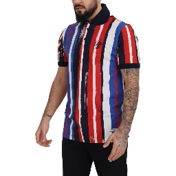 Multicolor Cotton Polo Top T-shirt