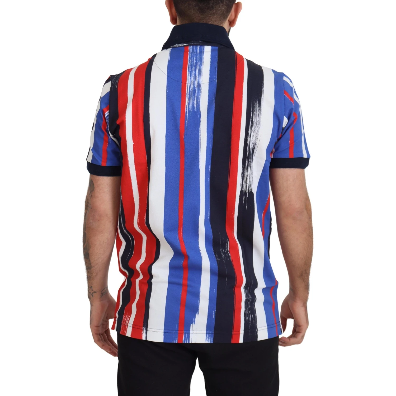 Multicolor Cotton Polo Top T-shirt