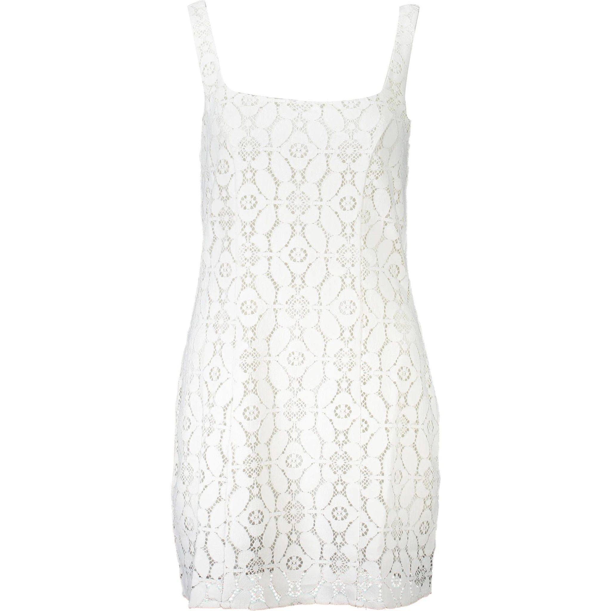 White Polyester Dress