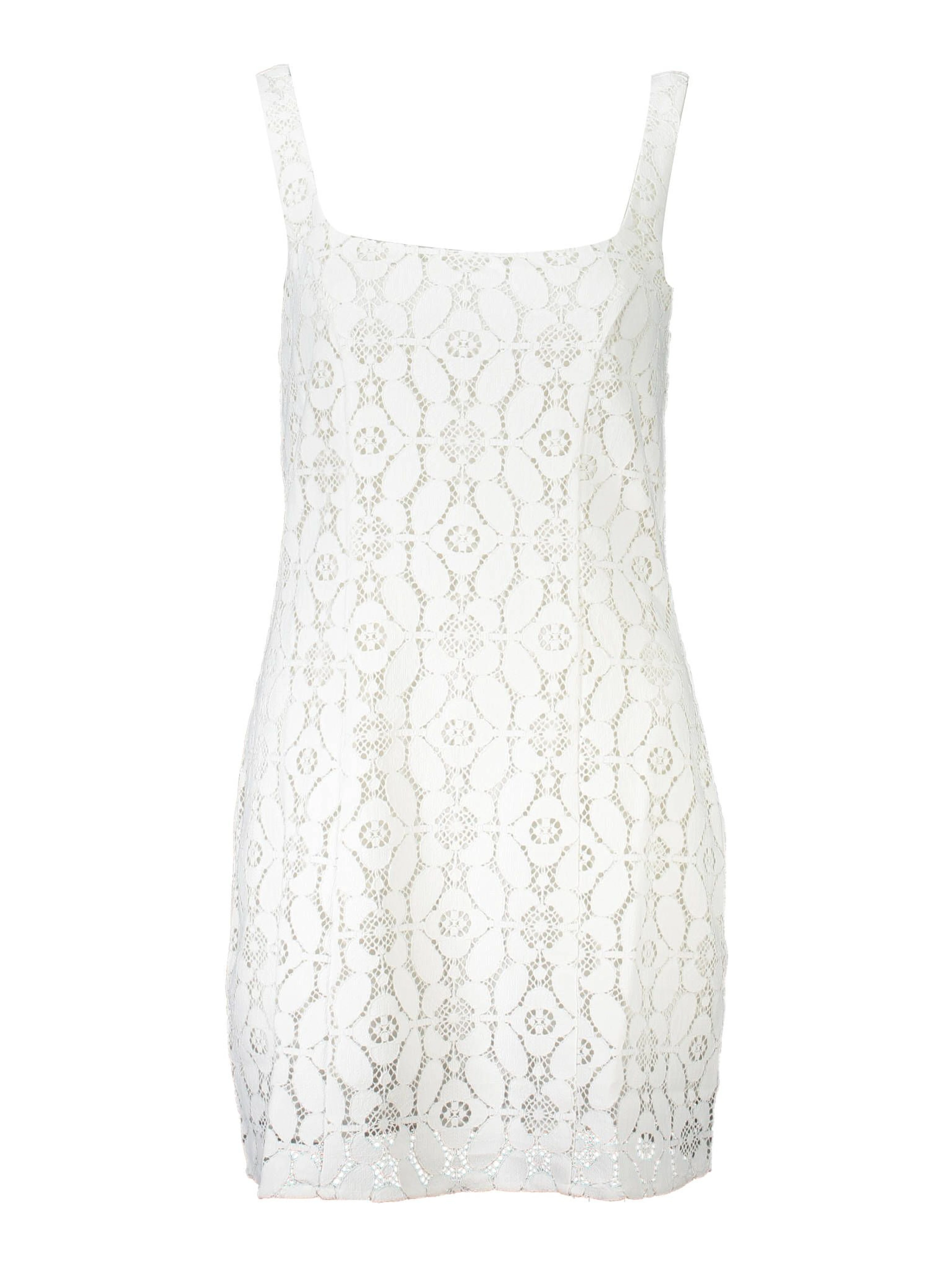 White Polyester Dress