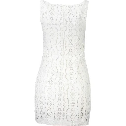 White Polyester Dress