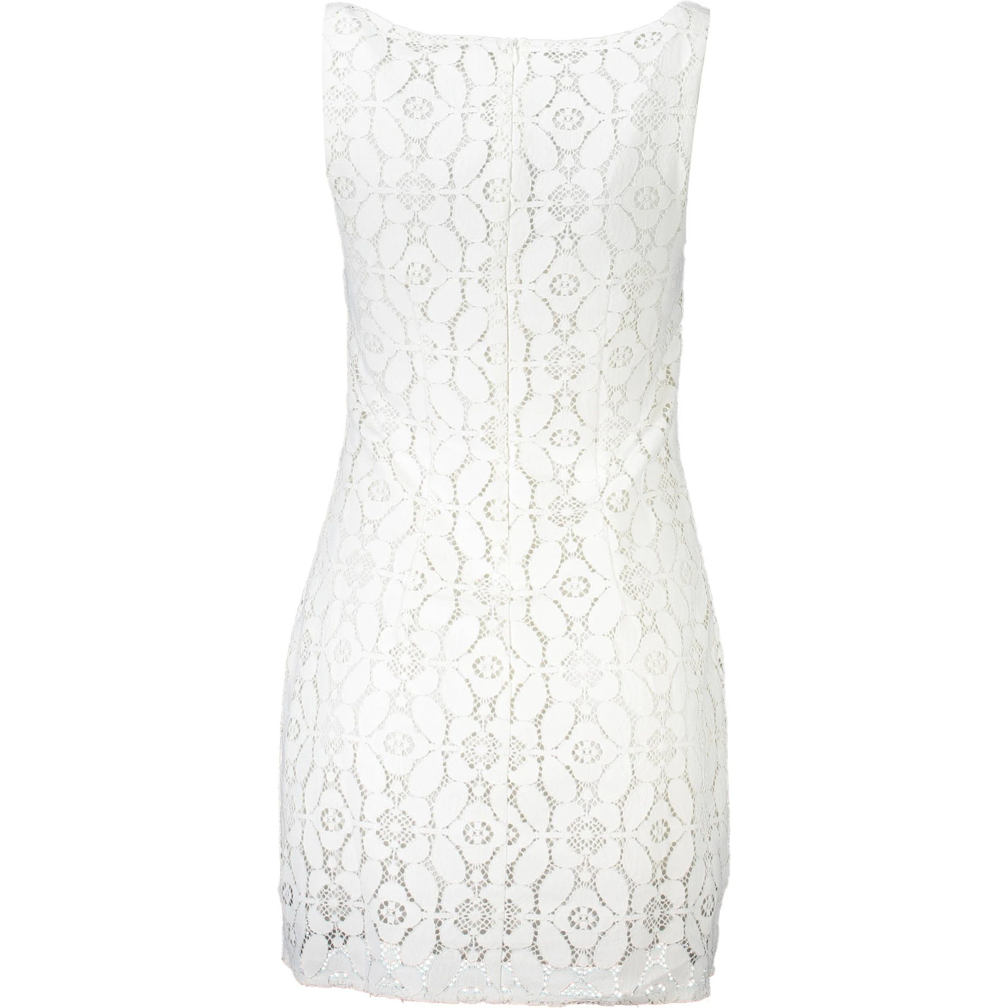White Polyester Dress