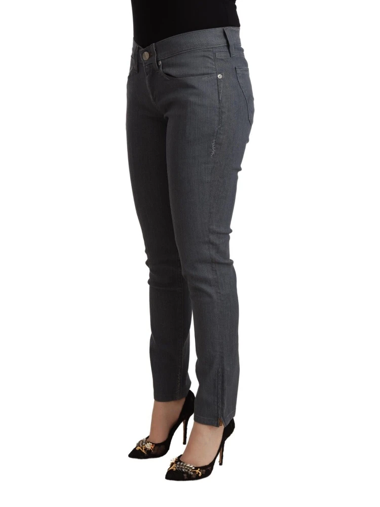 Gray Cotton Low Waist Skinny Denim Jeans alternative