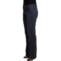 Dark Blue Cotton Straight Denim Jeans