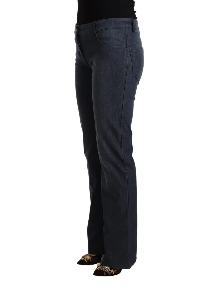Dark Blue Cotton Straight Denim Jeans