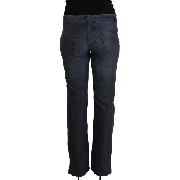 Dark Blue Cotton Straight Denim Jeans