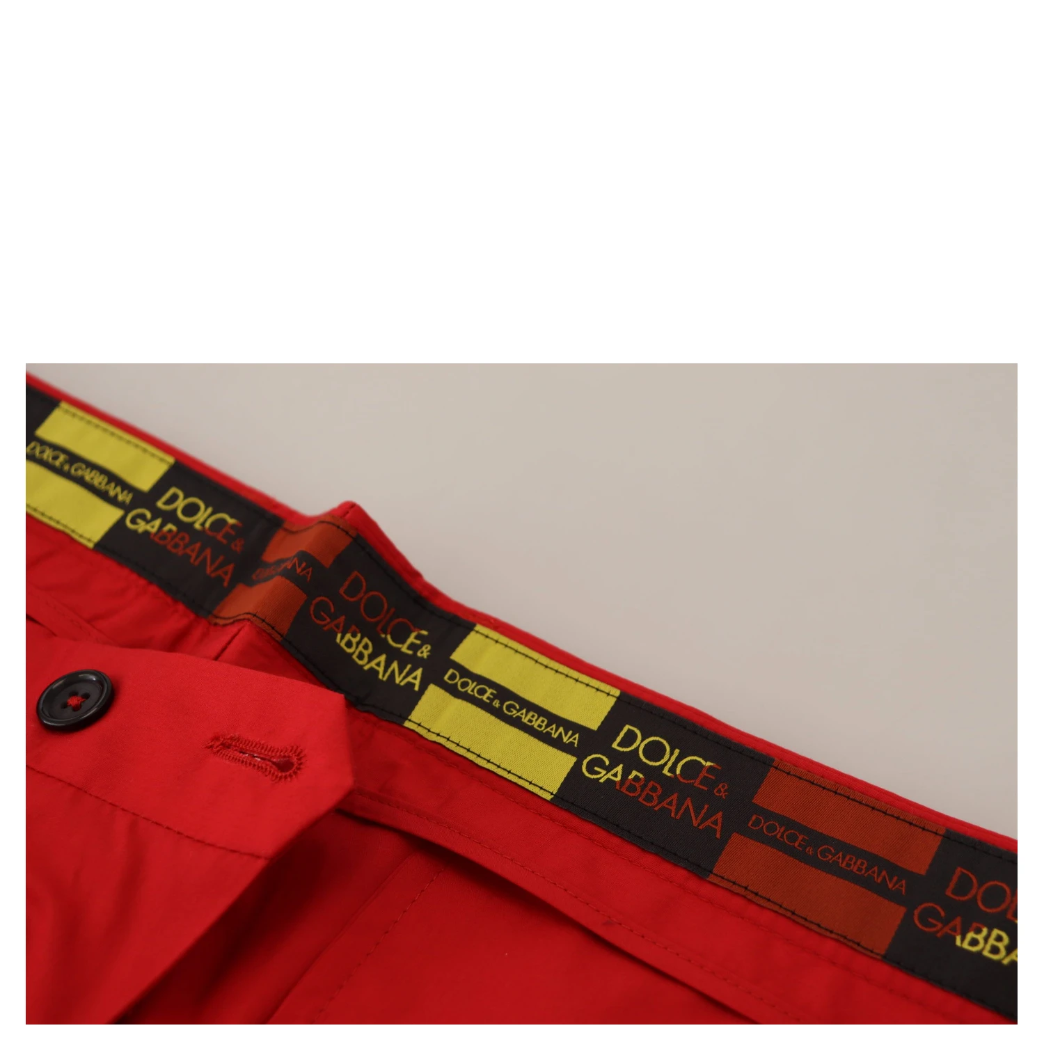 Red Cotton Slim Fit Trousers Chinos Pants