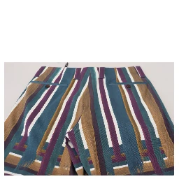 Multicolor Striped Stretch Cotton Shorts