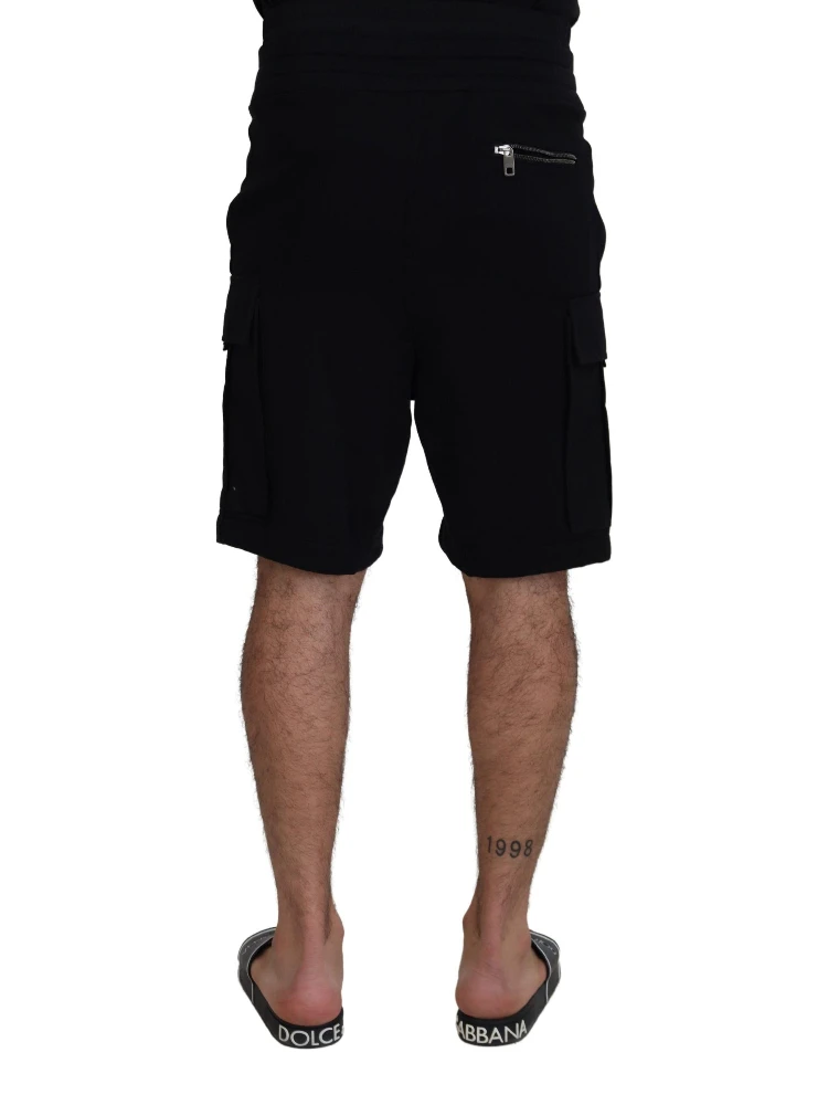Black Cotton Bermuda Cargo Shorts alternative