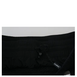 Black Cotton Bermuda Cargo Shorts