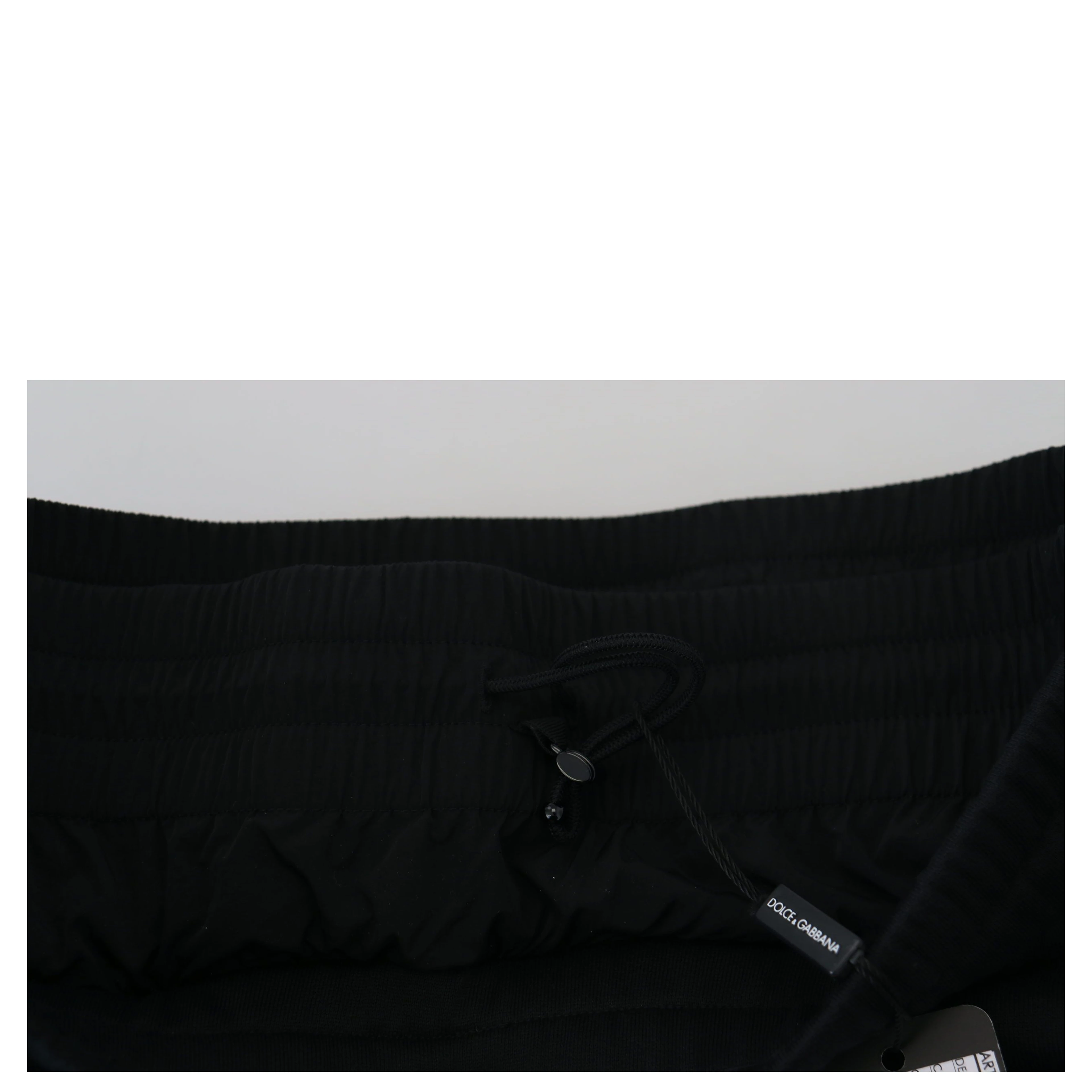 Black Cotton Bermuda Cargo Shorts