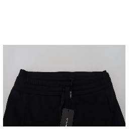 Black Cotton Bermuda Cargo Shorts