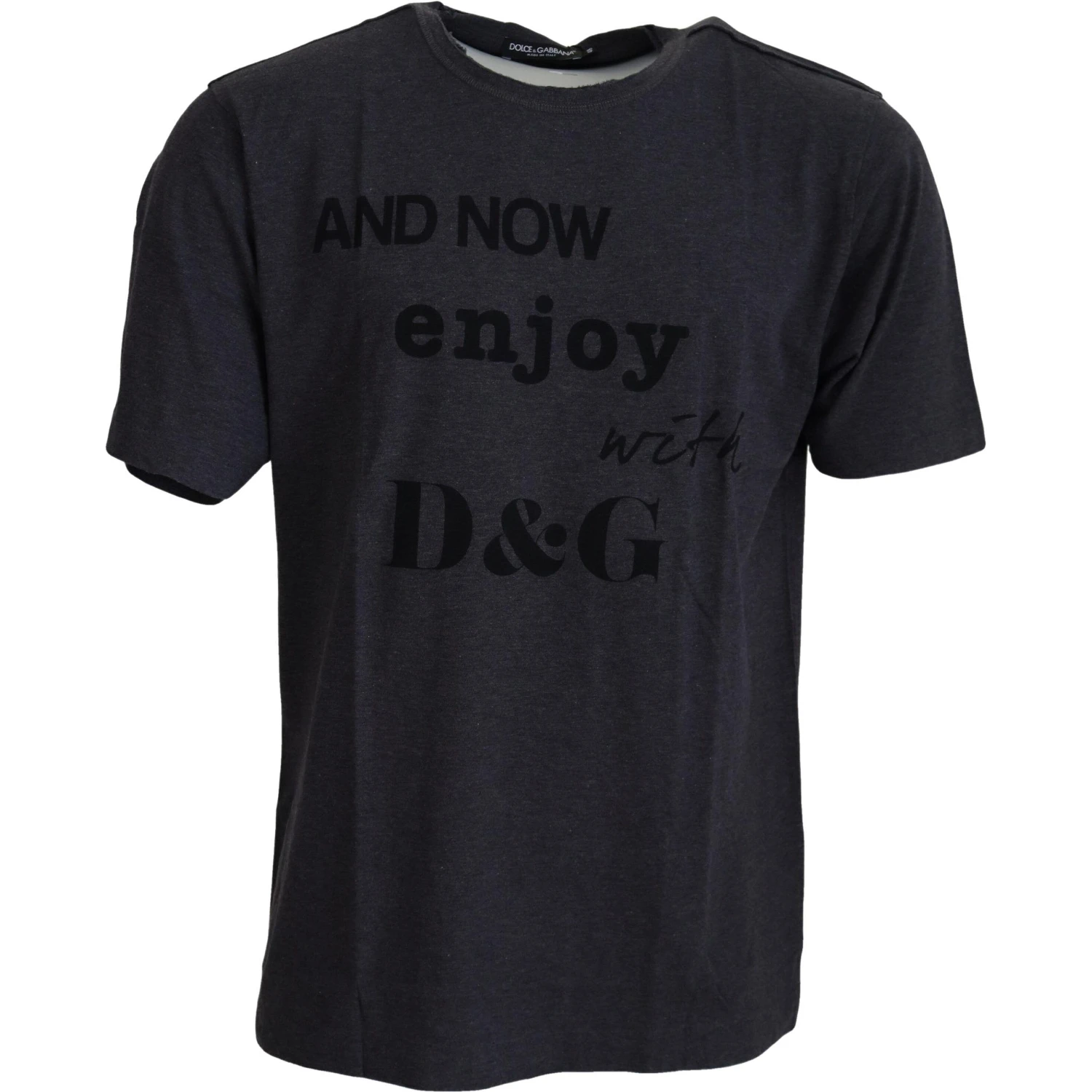 Gray Crewneck Cotton Short Sleeve  T-shirt