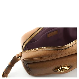 Brown Calf Leather Camera Shoulder Bag