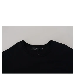 Black T-shirt Blouse Tassle Cotton Blouse