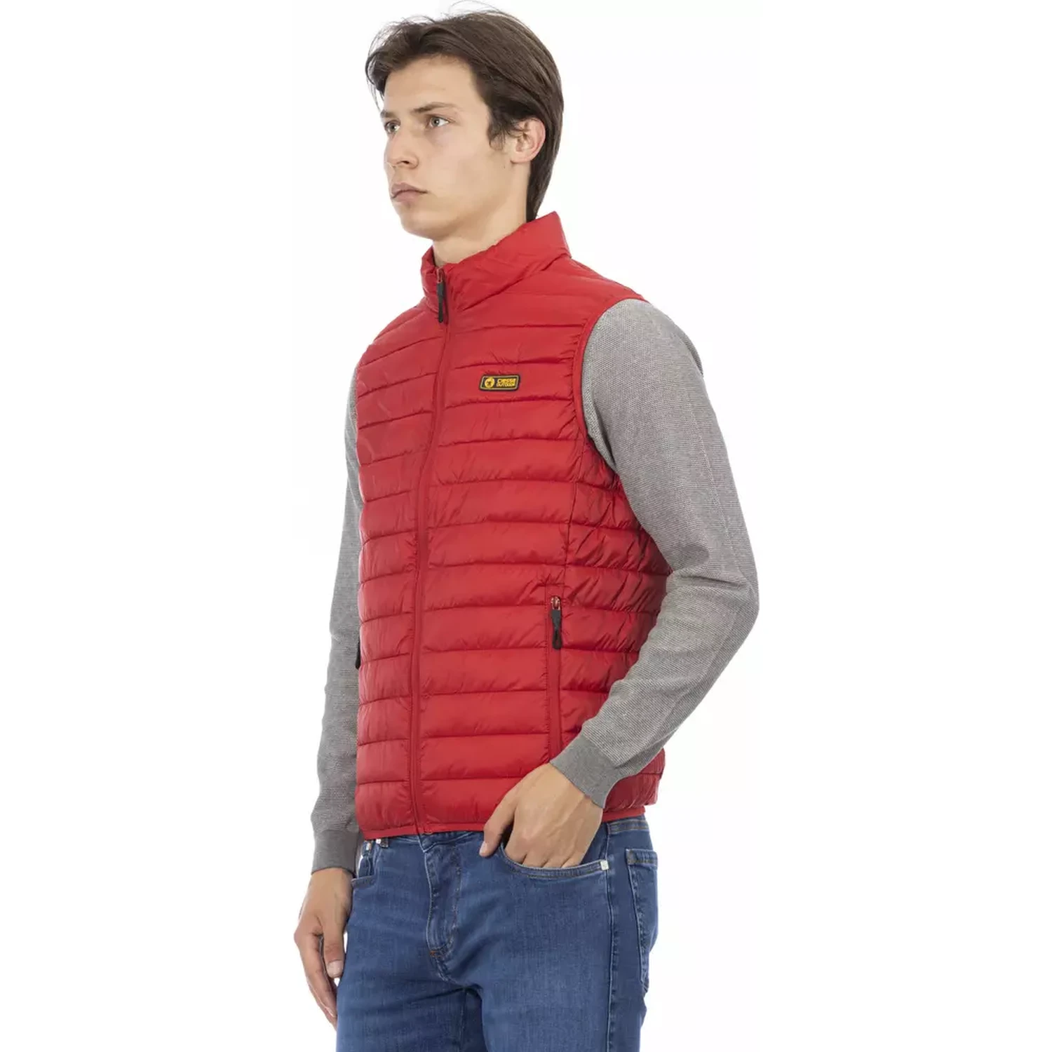 Red Polyester Jackets & Coat