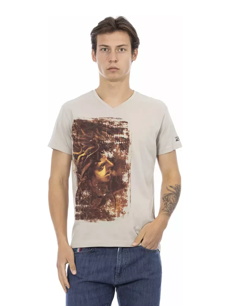 Beige Cotton T-Shirt