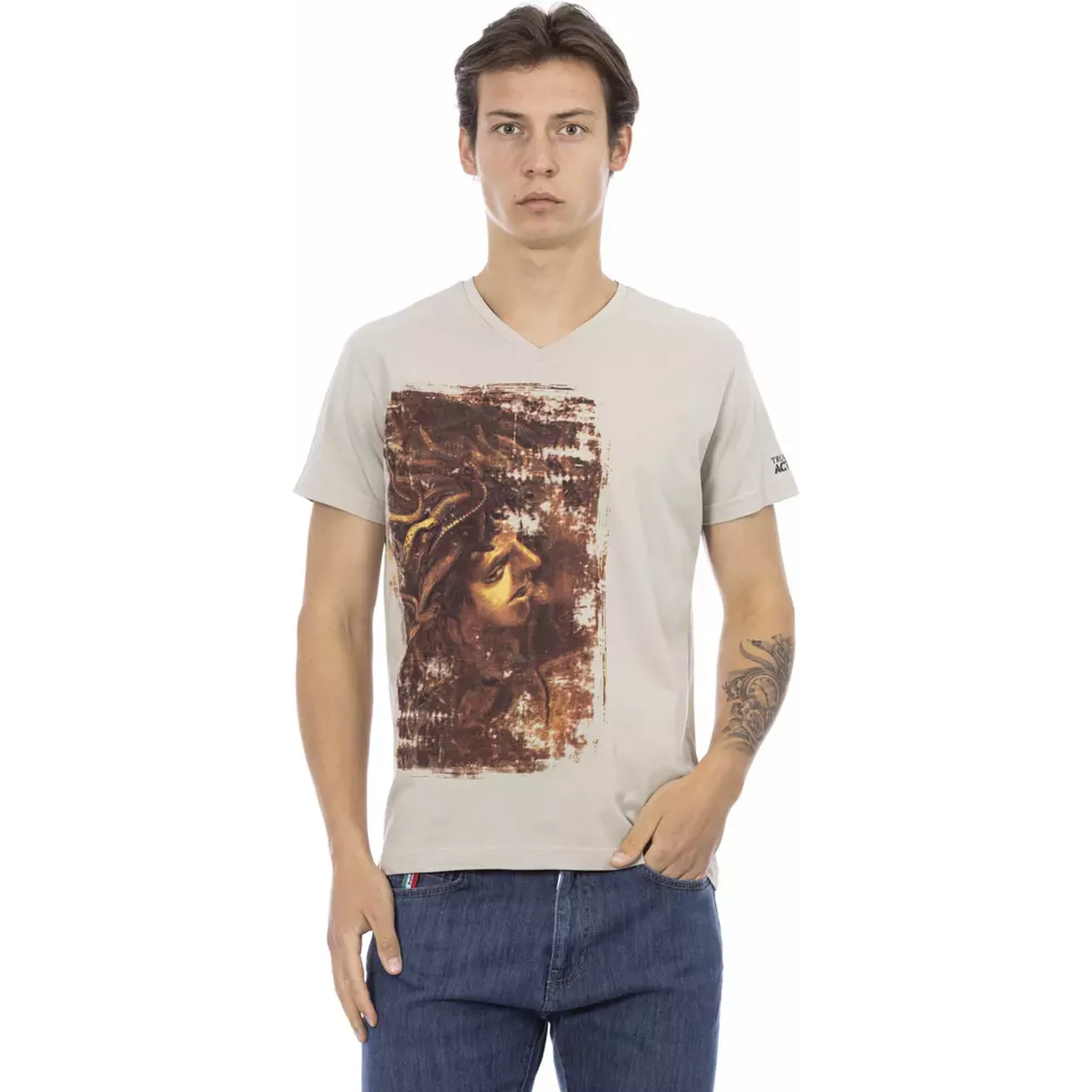 Beige Cotton T-Shirt