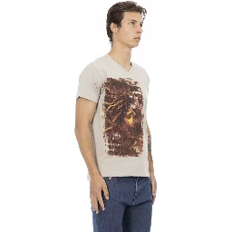 Beige Cotton T-Shirt