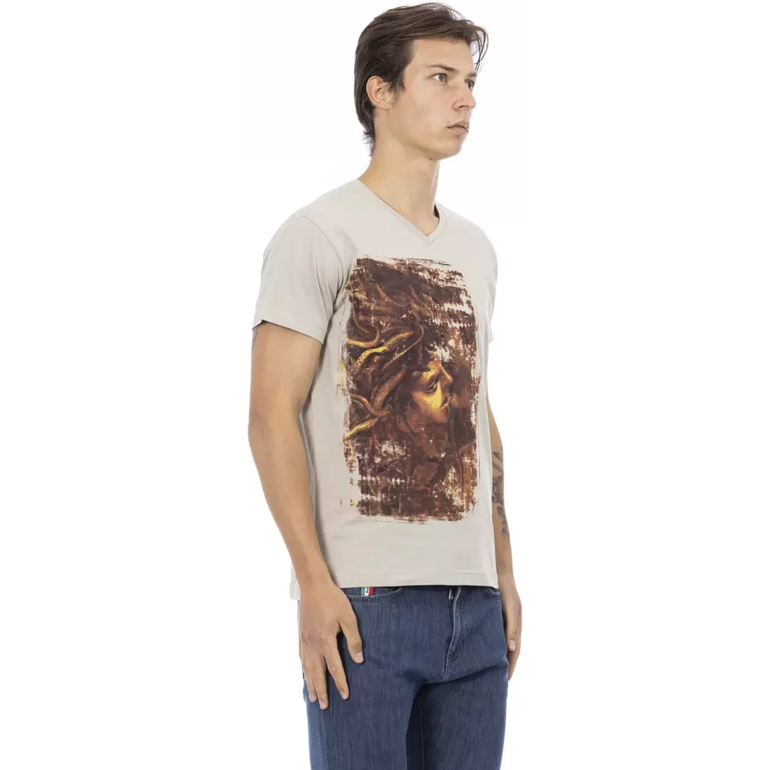 Beige Cotton T-Shirt