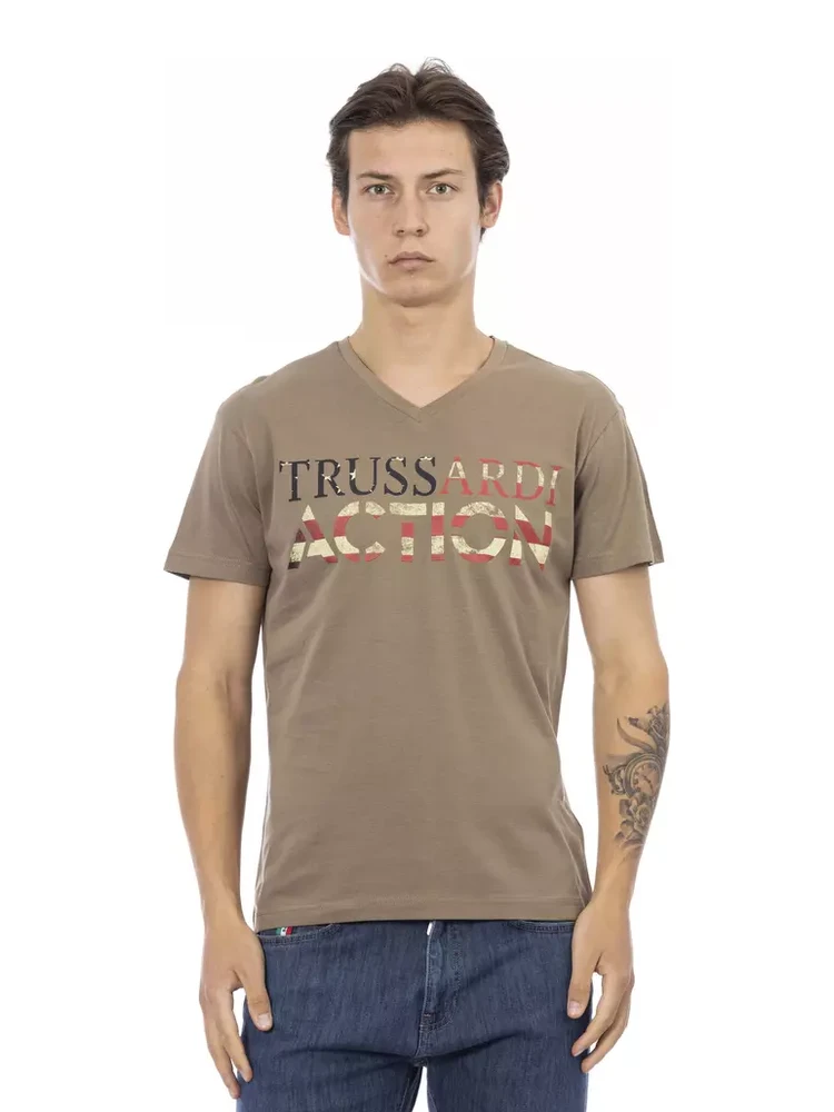 Brown Cotton T-Shirt