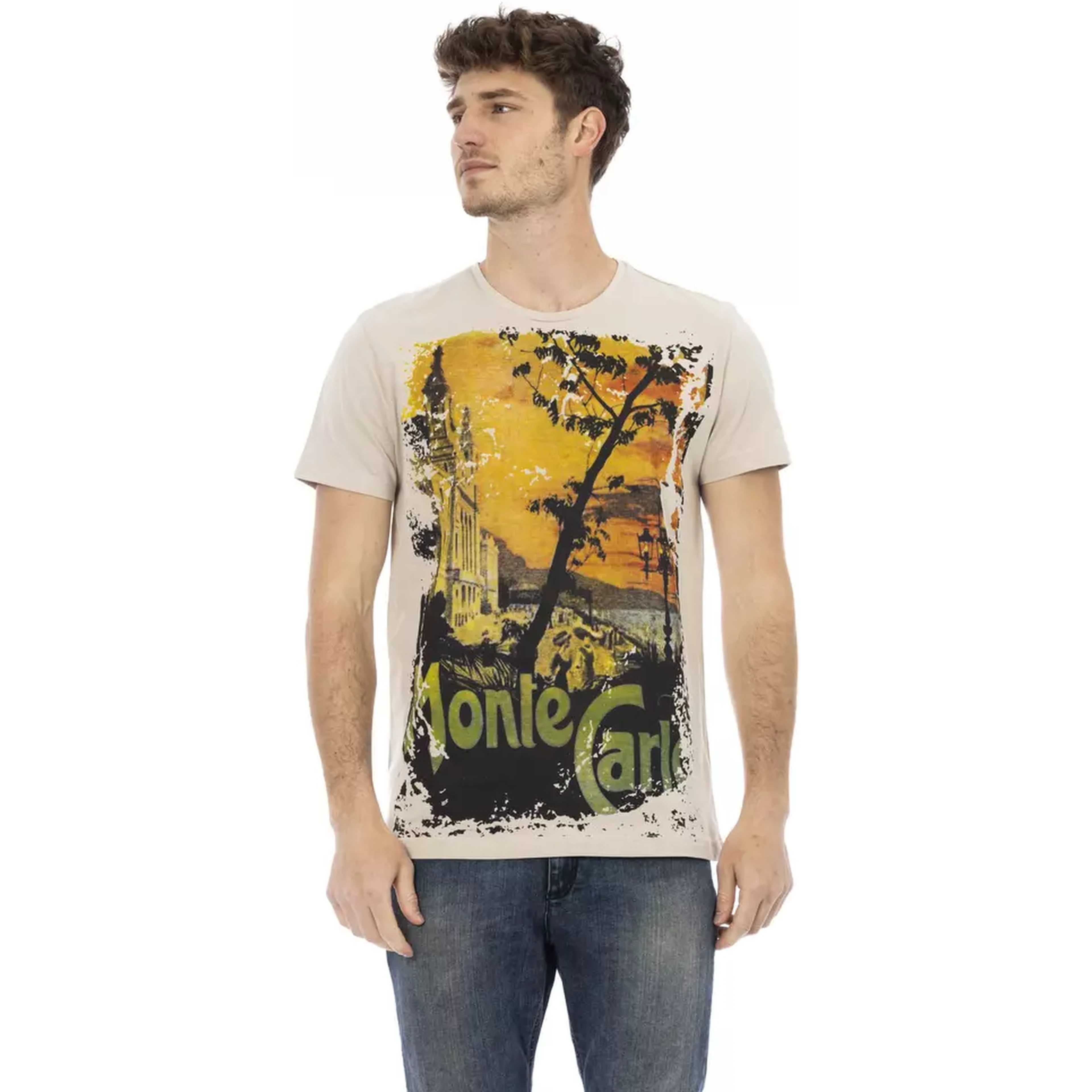 Beige Cotton T-Shirt