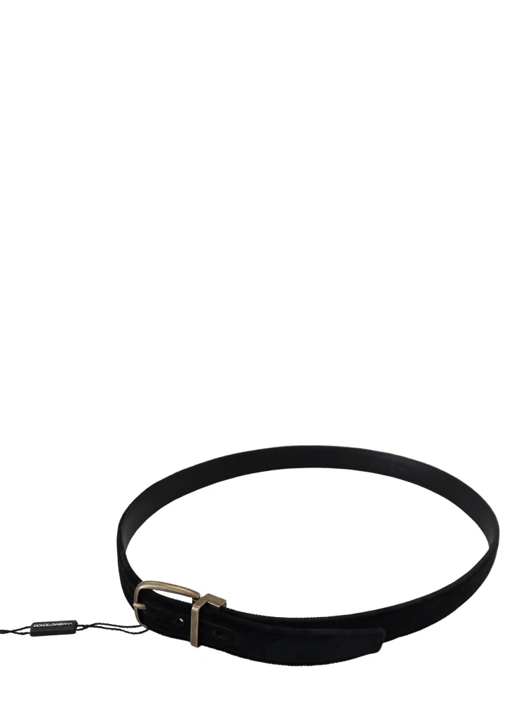 Black Velvet Leather Antique Metal Buckle alternative