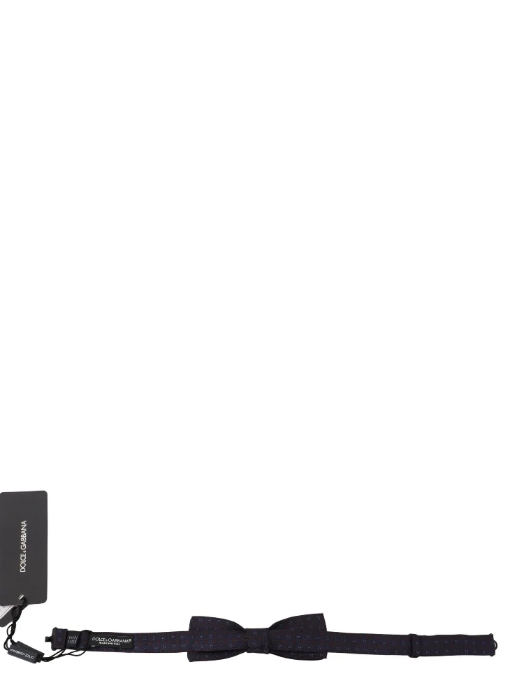 Blue Pattern Silk Adjustable Neck Papillon Bow Tie alternative