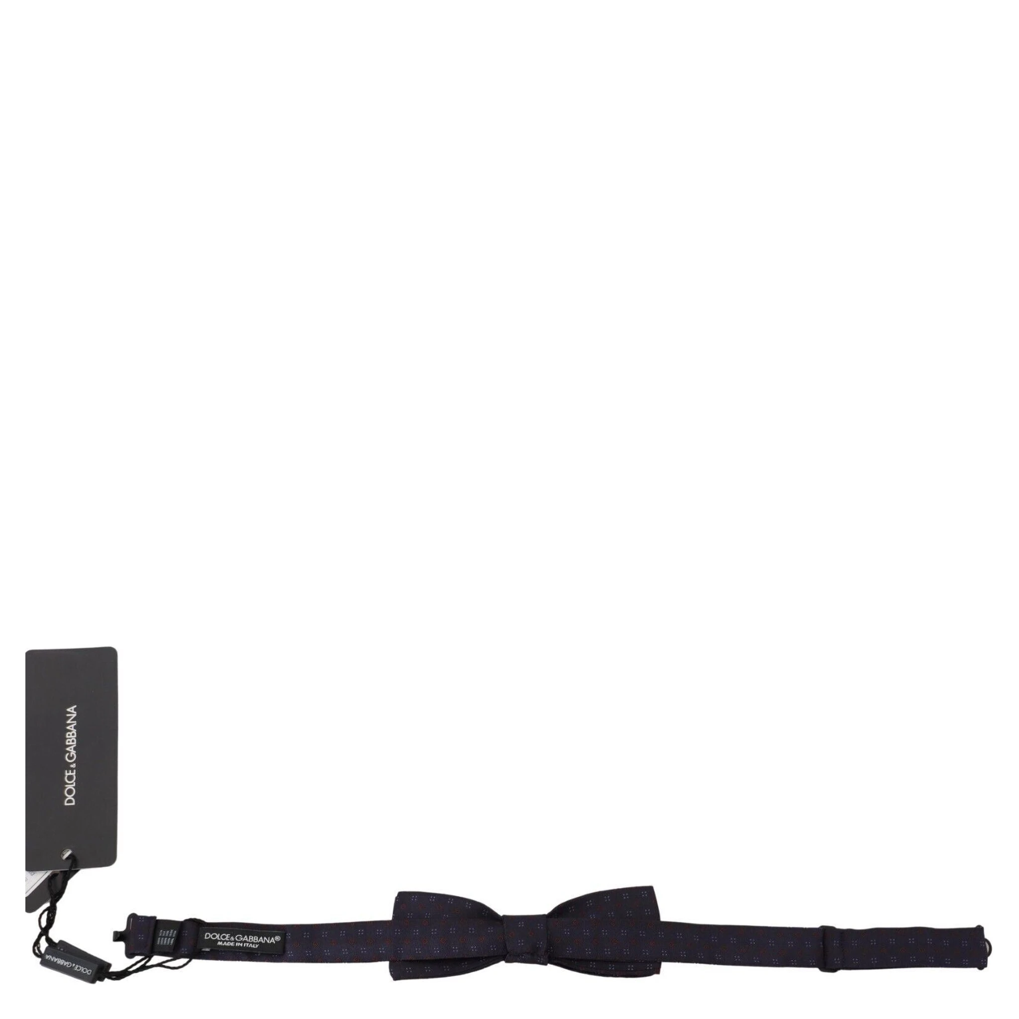 Blue Pattern Silk Adjustable Neck Papillon Bow Tie