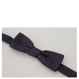 Blue Pattern Silk Adjustable Neck Papillon Bow Tie