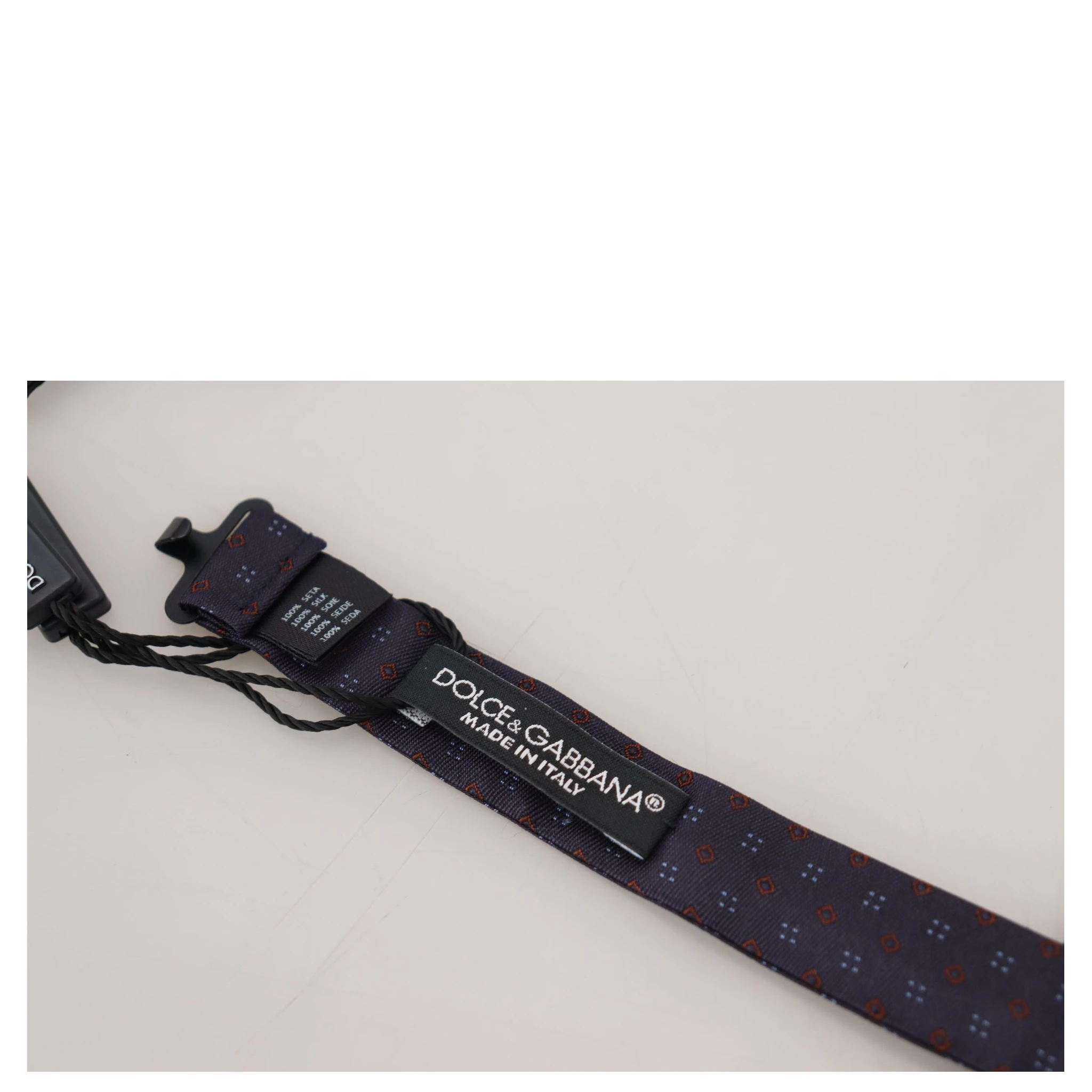 Blue Pattern Silk Adjustable Neck Papillon Bow Tie