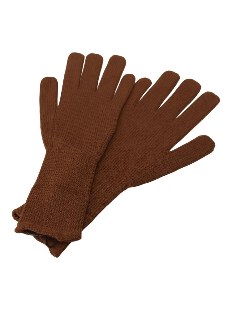 Brown Cashmere Knitted Hands Mitten Mens Gloves alternative