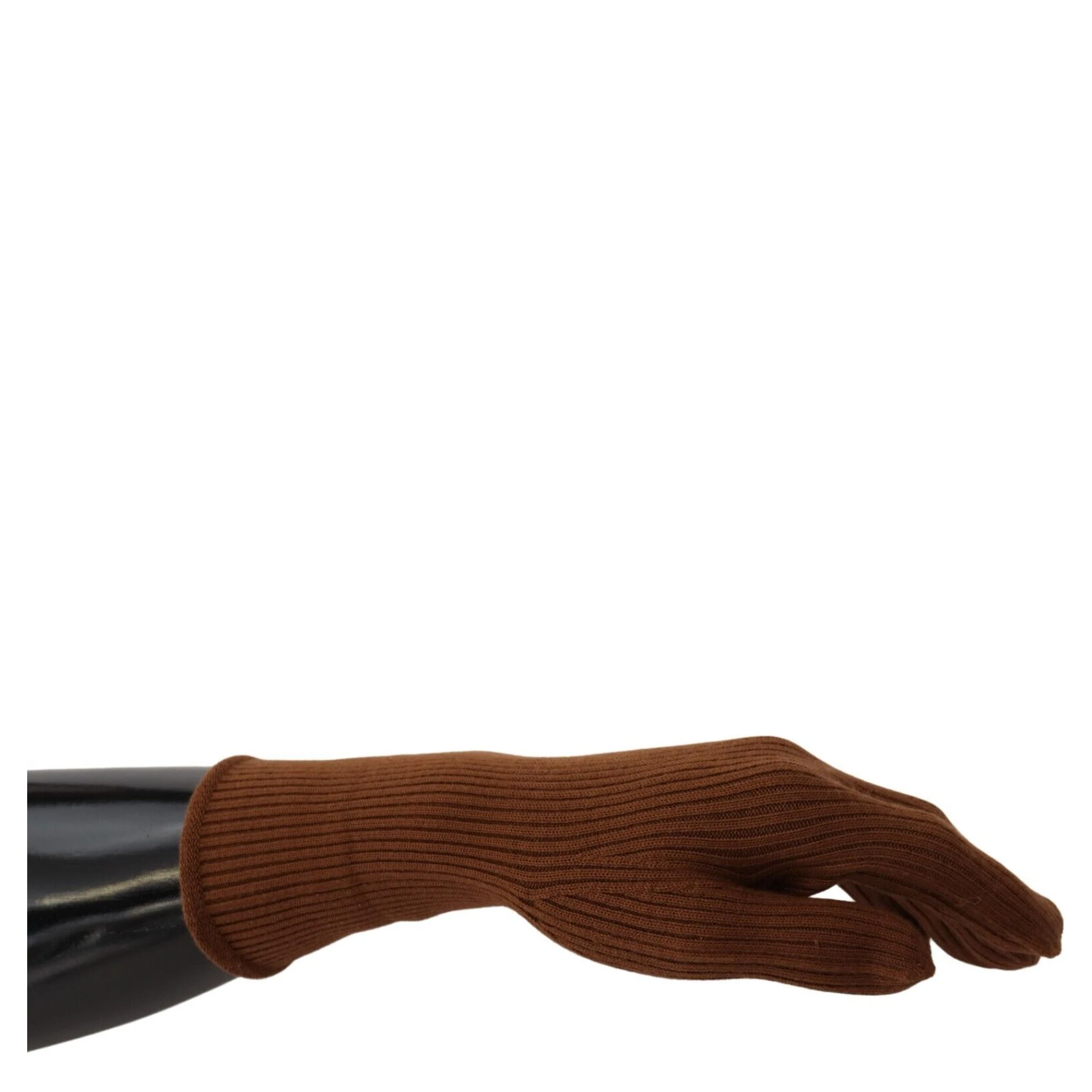 Brown Cashmere Knitted Hands Mitten Mens Gloves