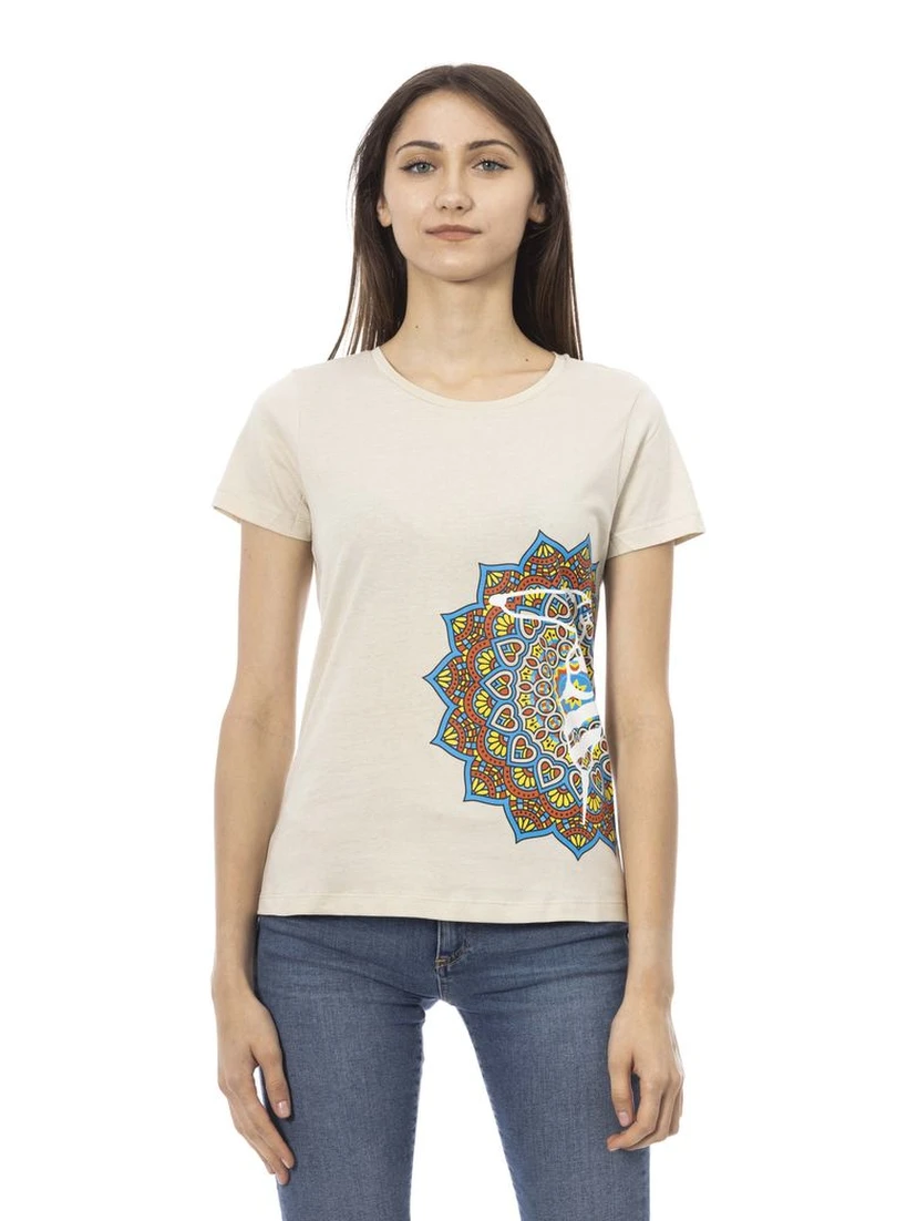 Beige Cotton T-Shirt