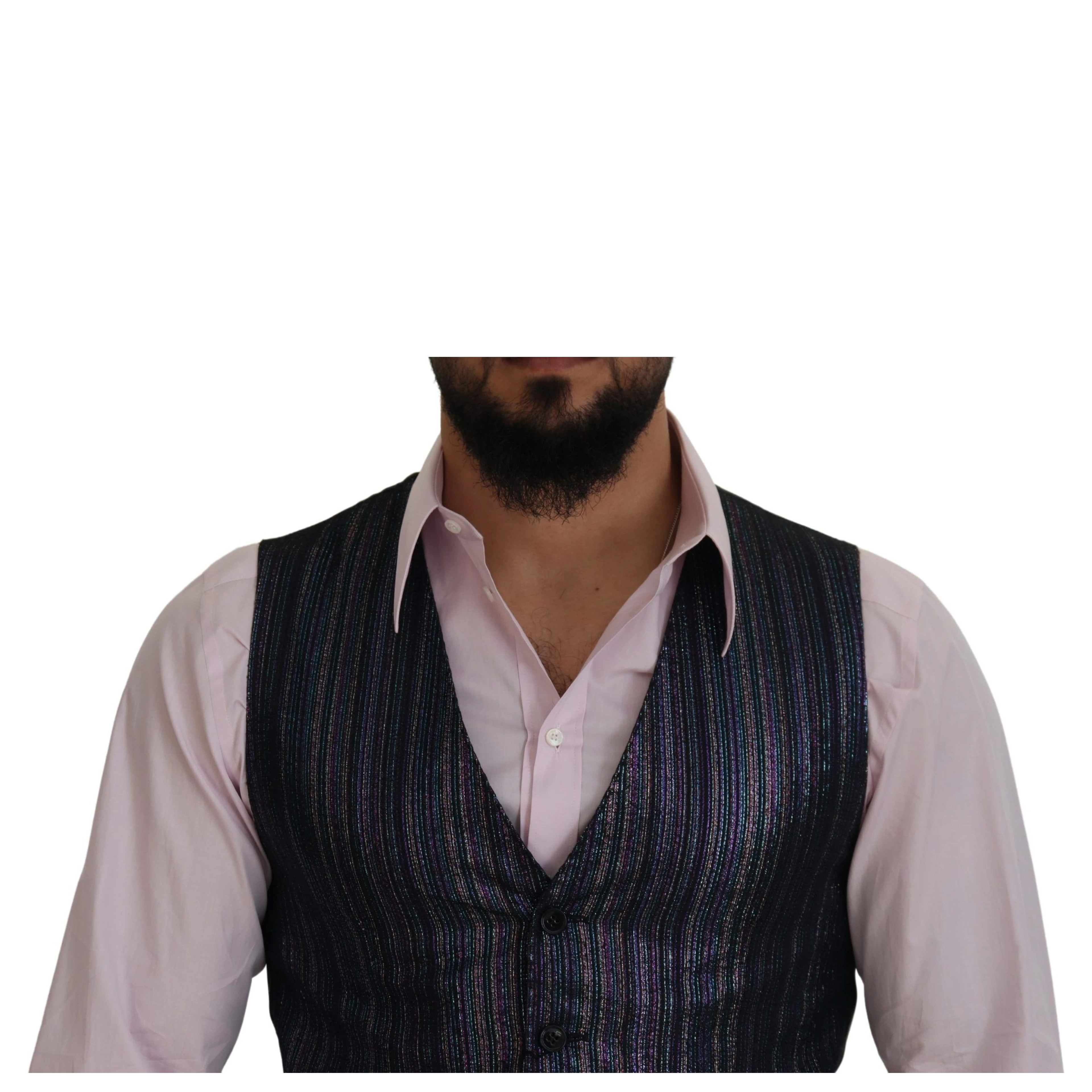 Multicolor Polyester Waistcoat Dress Formal Vest