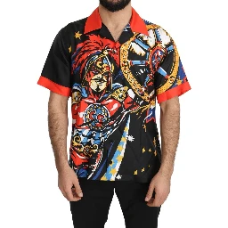 Multicolor Printed Short Sleeves Casual Shirt