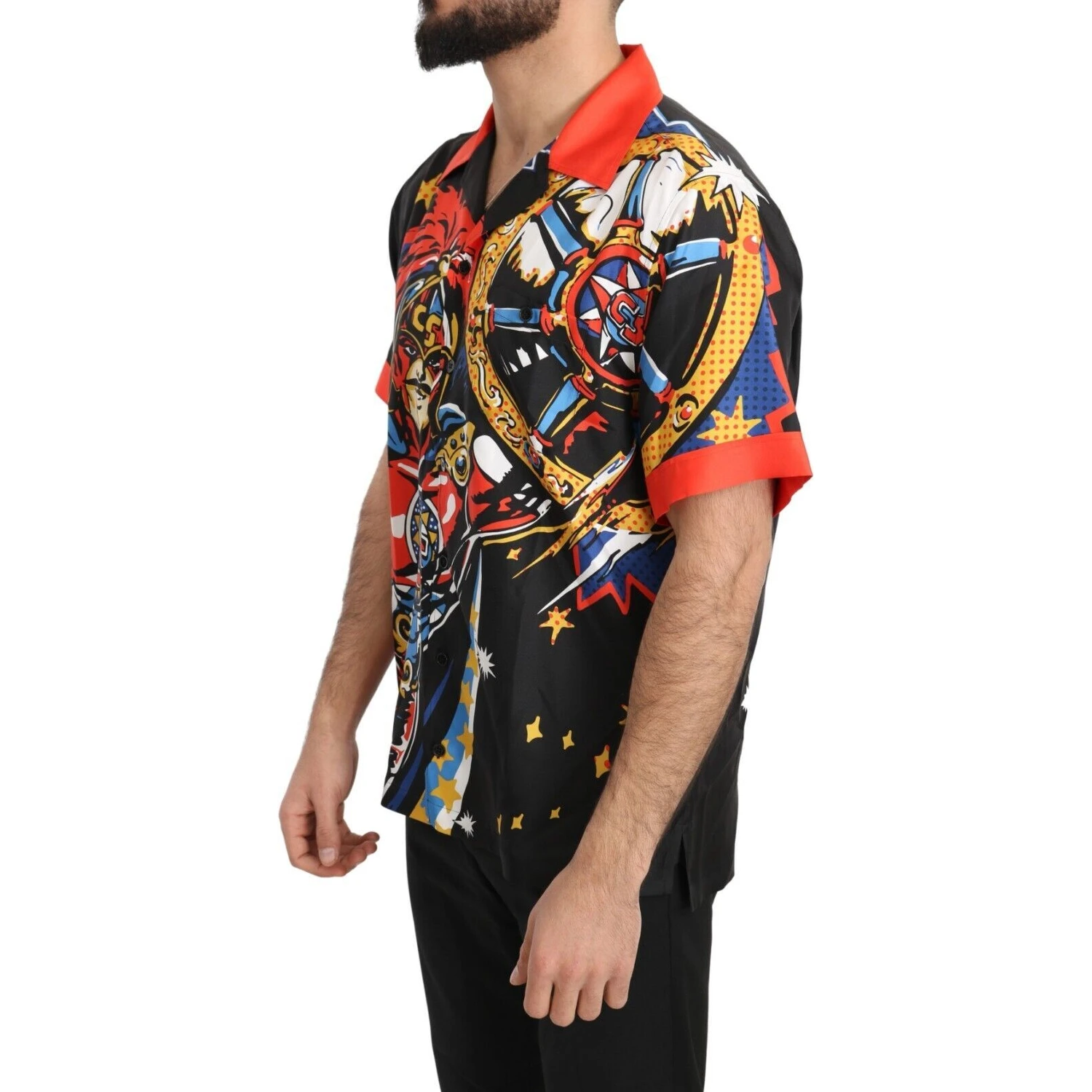 Multicolor Printed Short Sleeves Casual Shirt