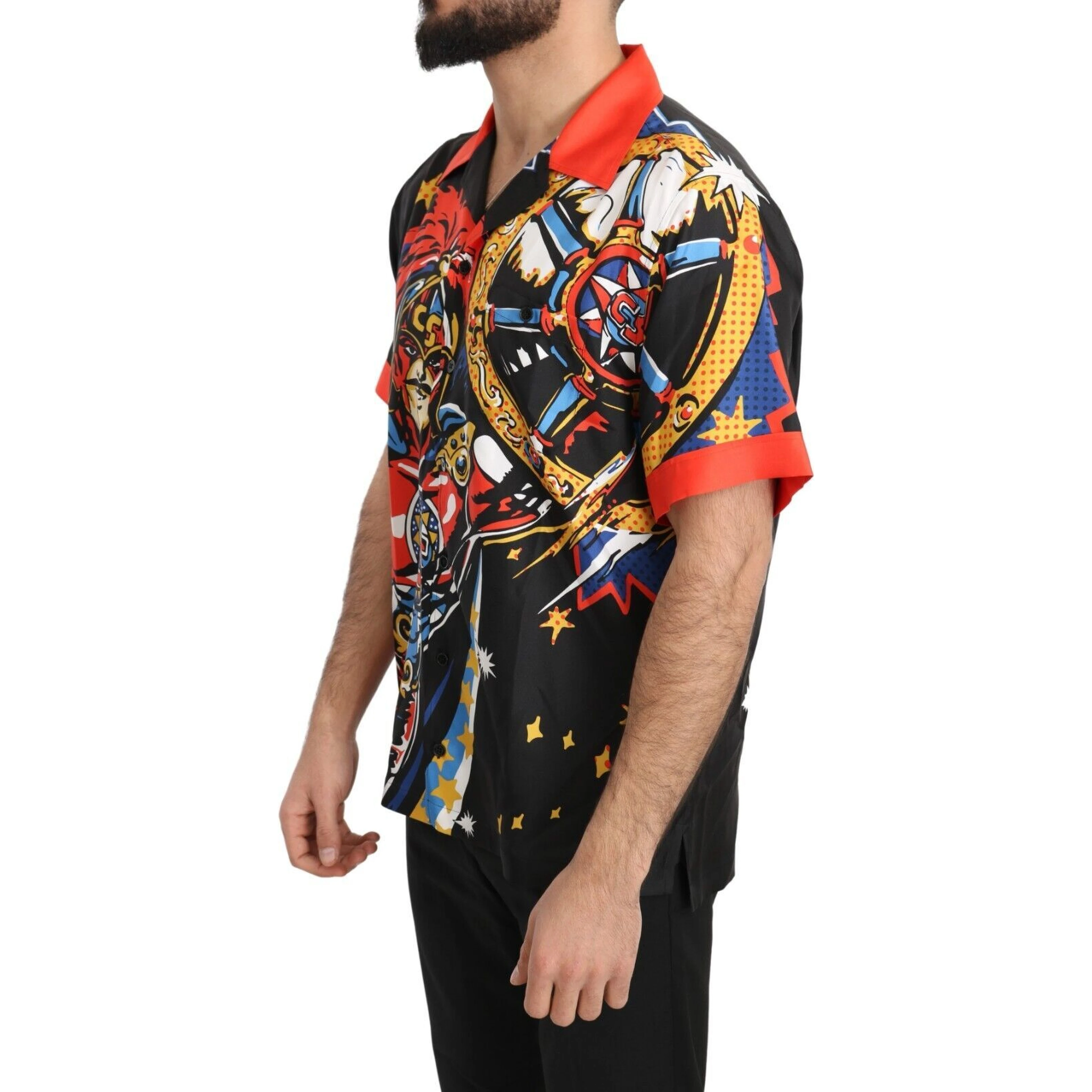 Multicolor Printed Short Sleeves Casual Shirt