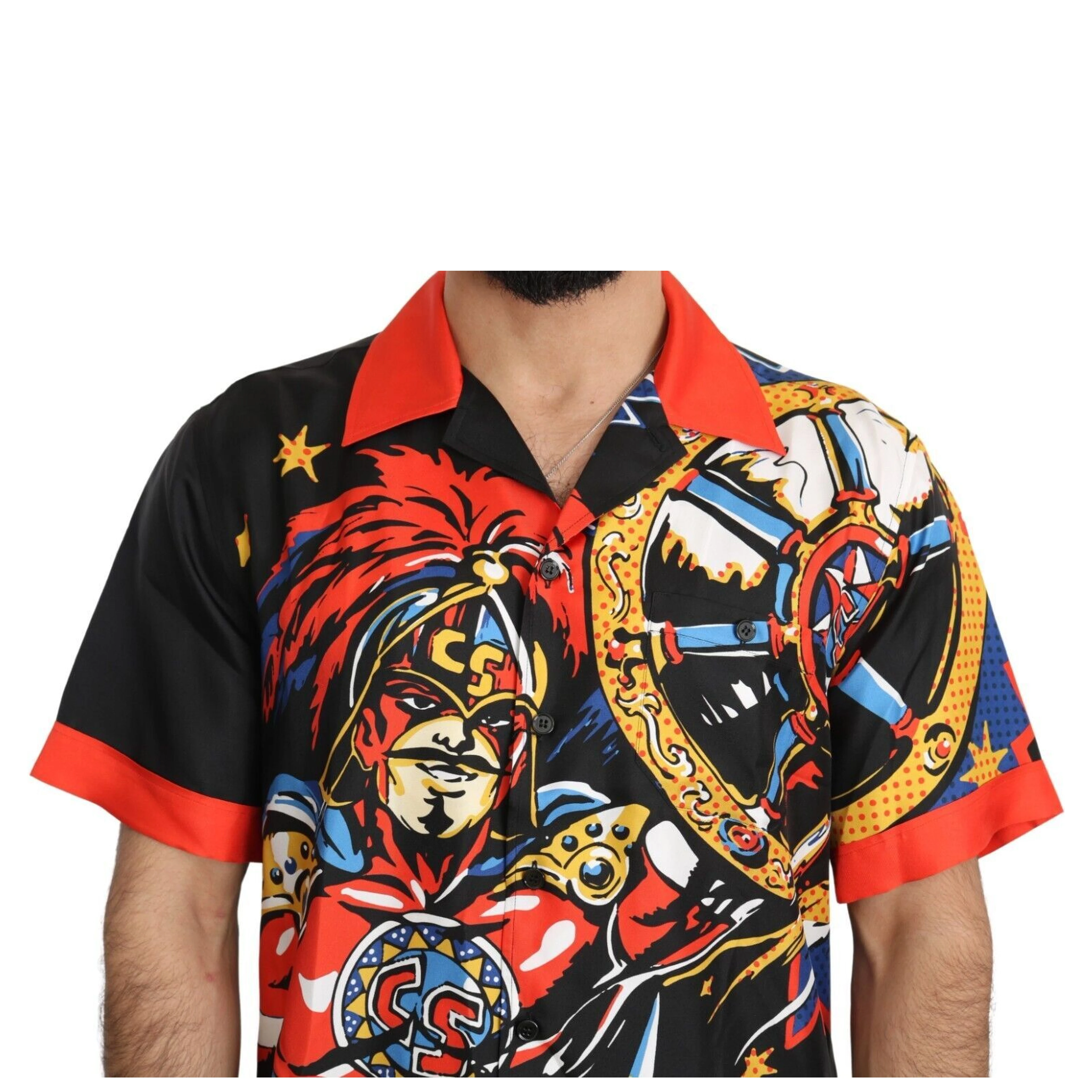 Multicolor Printed Short Sleeves Casual Shirt