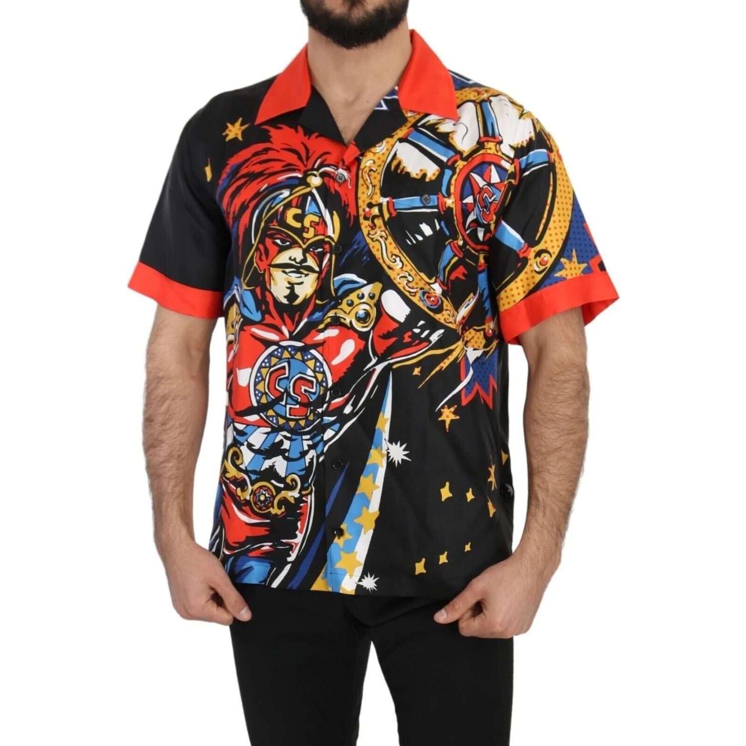 Multicolor Printed Short Sleeves Casual Shirt