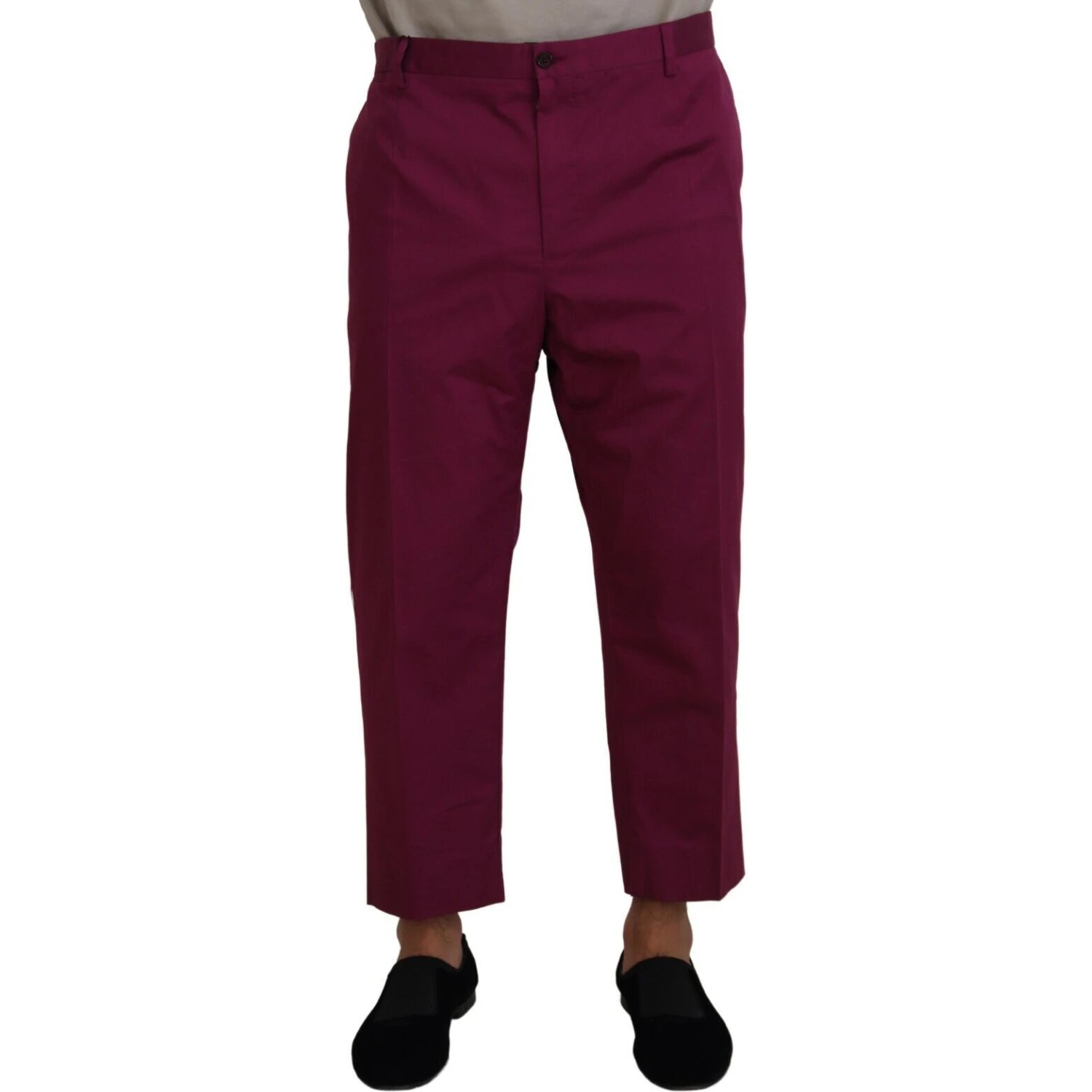 Magenta Cotton DG Logo Pocket Trouser Pants