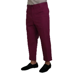 Magenta Cotton DG Logo Pocket Trouser Pants