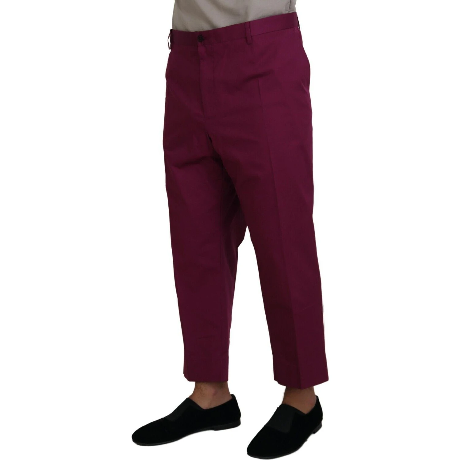 Magenta Cotton DG Logo Pocket Trouser Pants