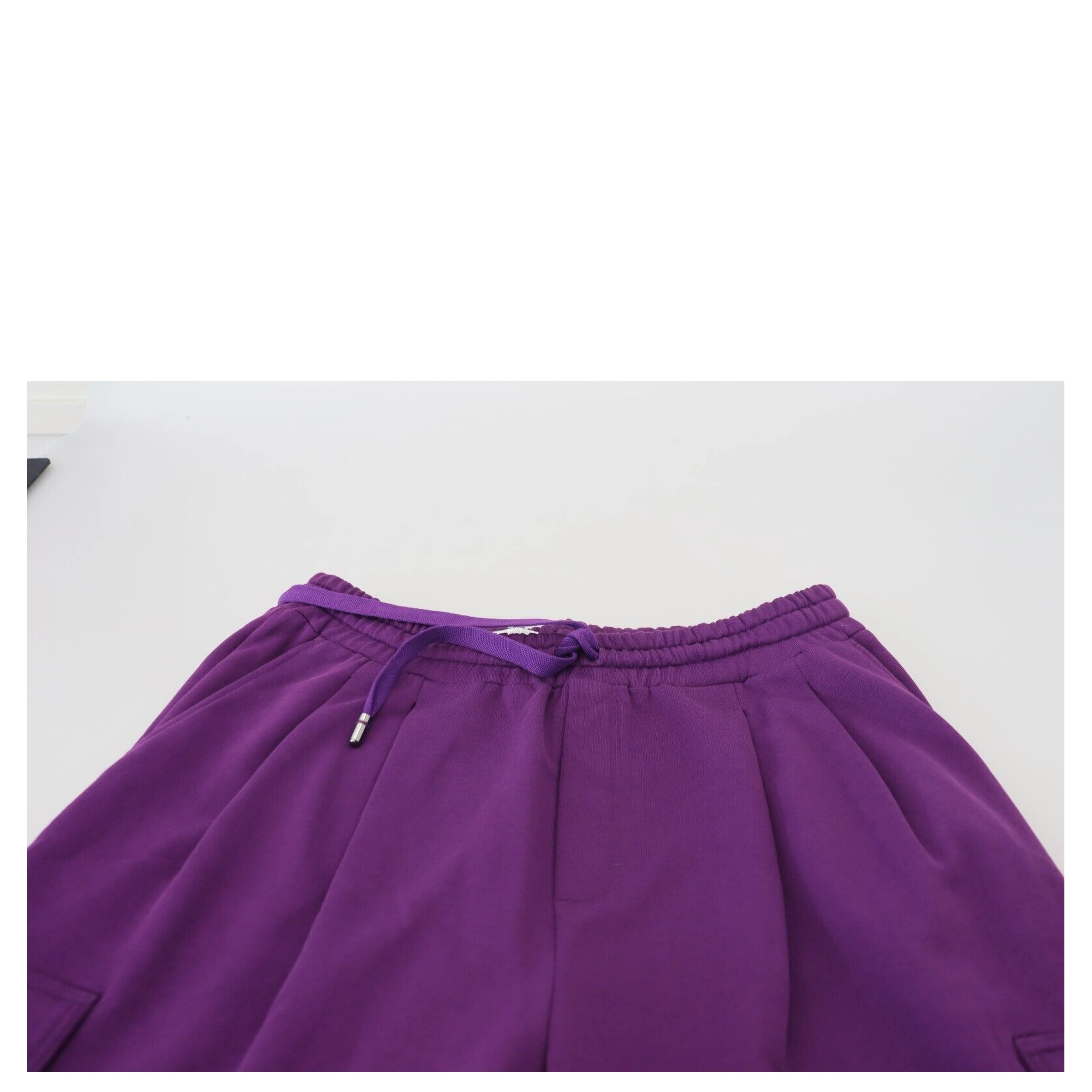 Purple Cotton Cargo Sweatpants Jogging Pants