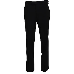 Black Straight Fit Men Formal Trousers Pants