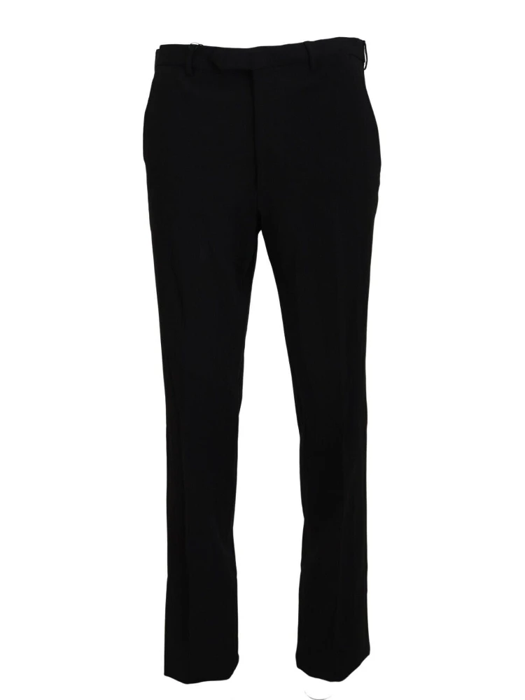 Black Straight Fit Men Formal Trousers Pants