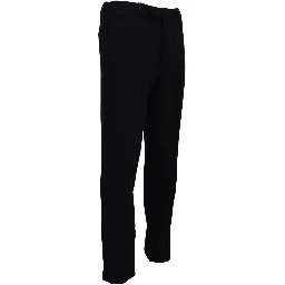 Black Straight Fit Men Formal Trousers Pants
