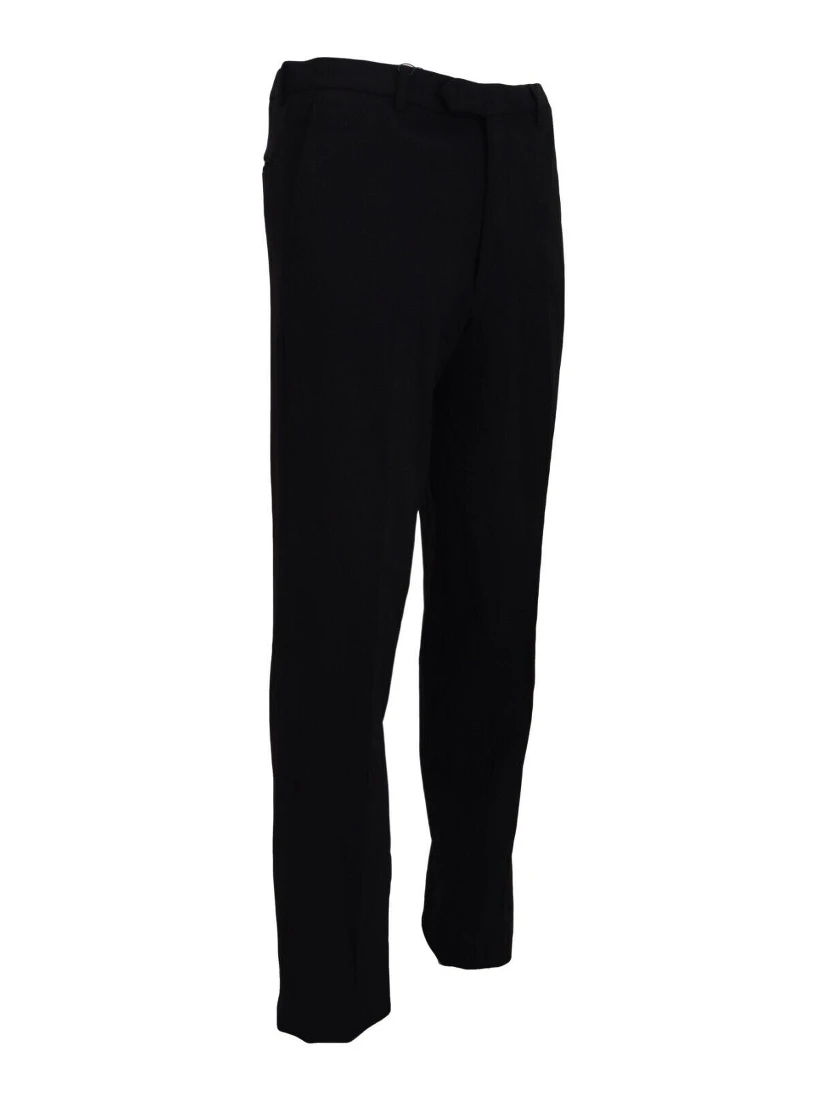 Black Straight Fit Men Formal Trousers Pants