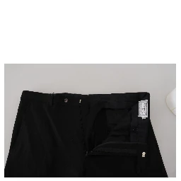 Black Straight Fit Men Formal Trousers Pants
